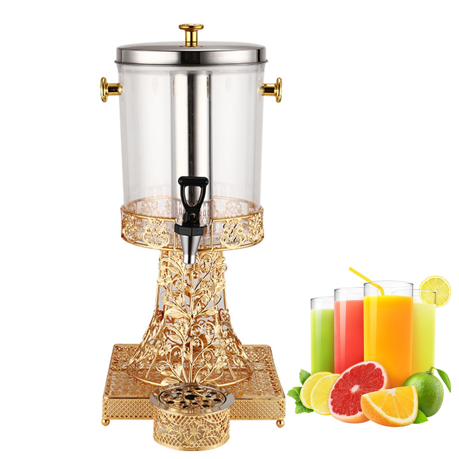 Dispensador de bebidas de 2.2 galones para fiestas, dispensador de jugo con grifo, gran capacidad, ideal para restaurantes y bufés, fácil de instalar y usar