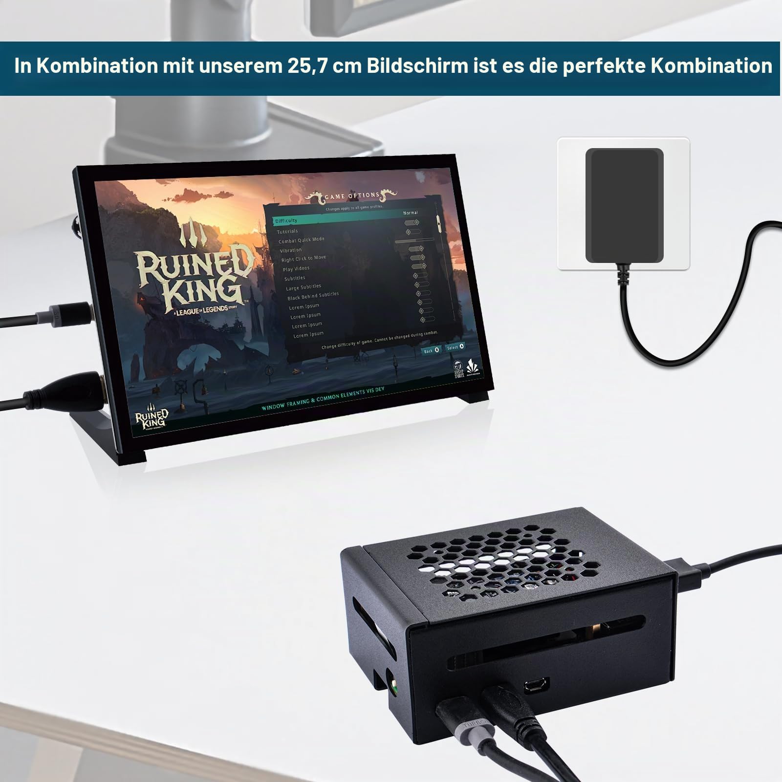 GeeekPi Metal Gehäuse für Raspberry Pi 5,mit Official Active Cooler,N04 M.2 NVMe SSD PCIe Peripheral Board und 27W USB C Netzteil für Raspberry Pi 5 4GB/8GB/16GB