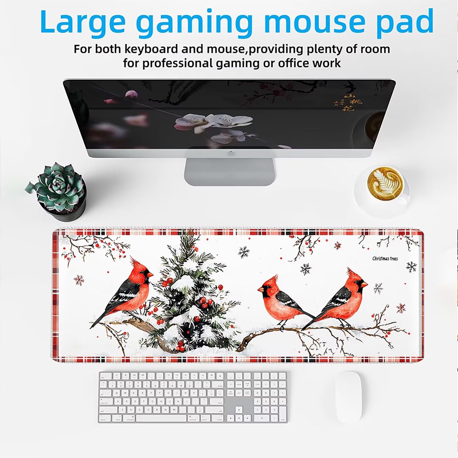Podkładka pod mysz 1200x600mm Podkładka pod mysz dla graczy, bardzo cienka podkładka na biurko antypoślizgowa gumowa podstawa zmywalna ulepszona prędkość i precyzja do komputera, komputera, ptak