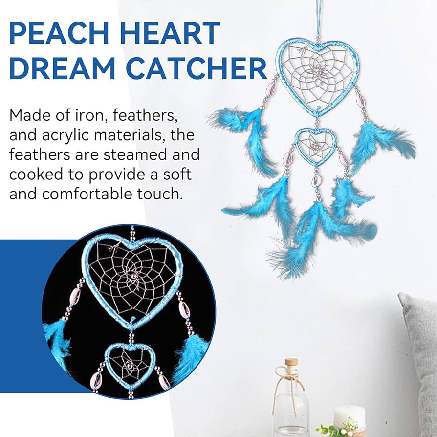 White Heart Colour Drea Catcher Beautiful Hoe Decor &ap; Kids Roo Wall