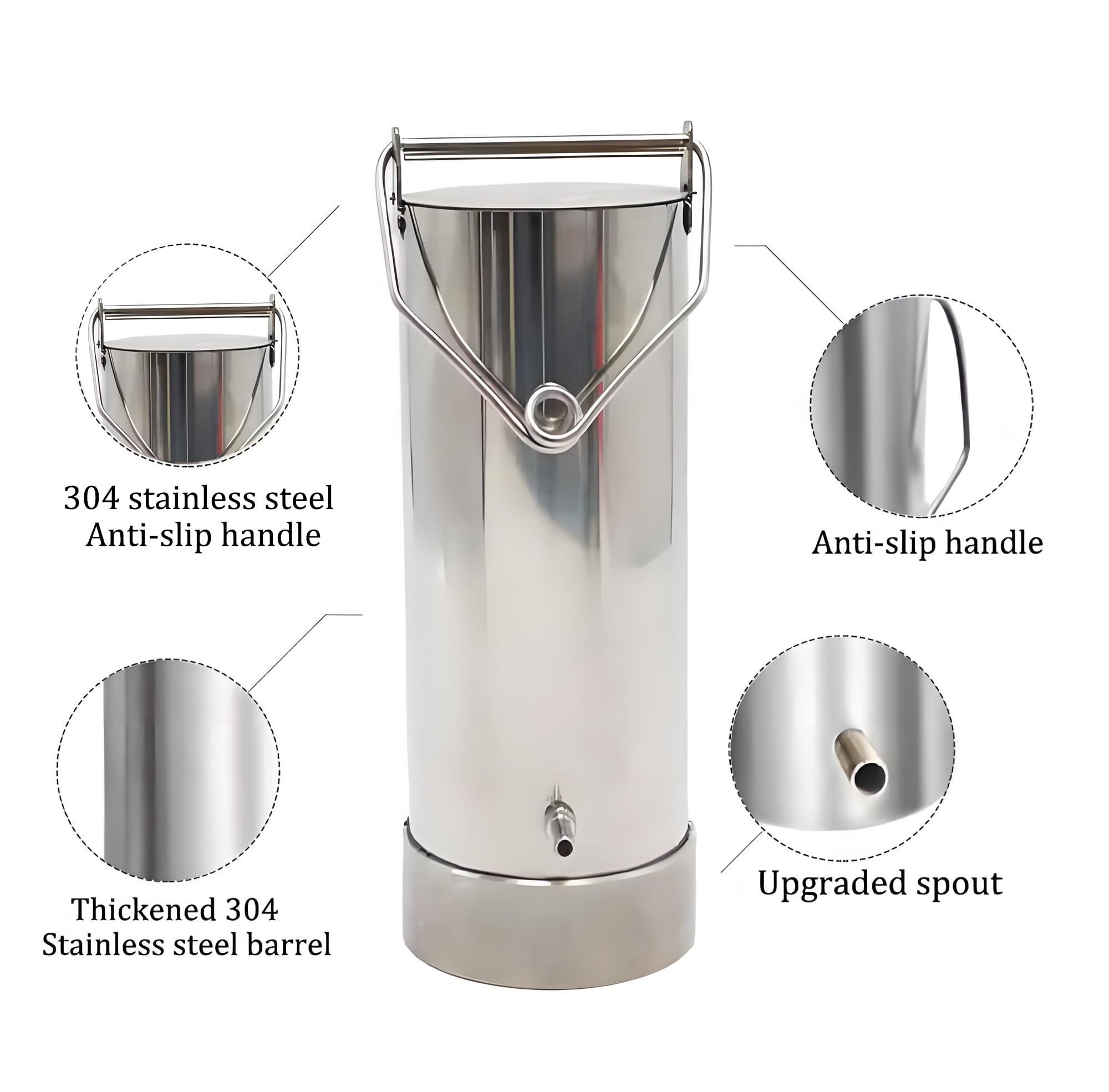 Cuchara para Muestra de Agua de Laboratorio, cucharón de Acero Inoxidable para muestreo de Agua, Vaso de péndulo, muestreador de Calidad del Agua.