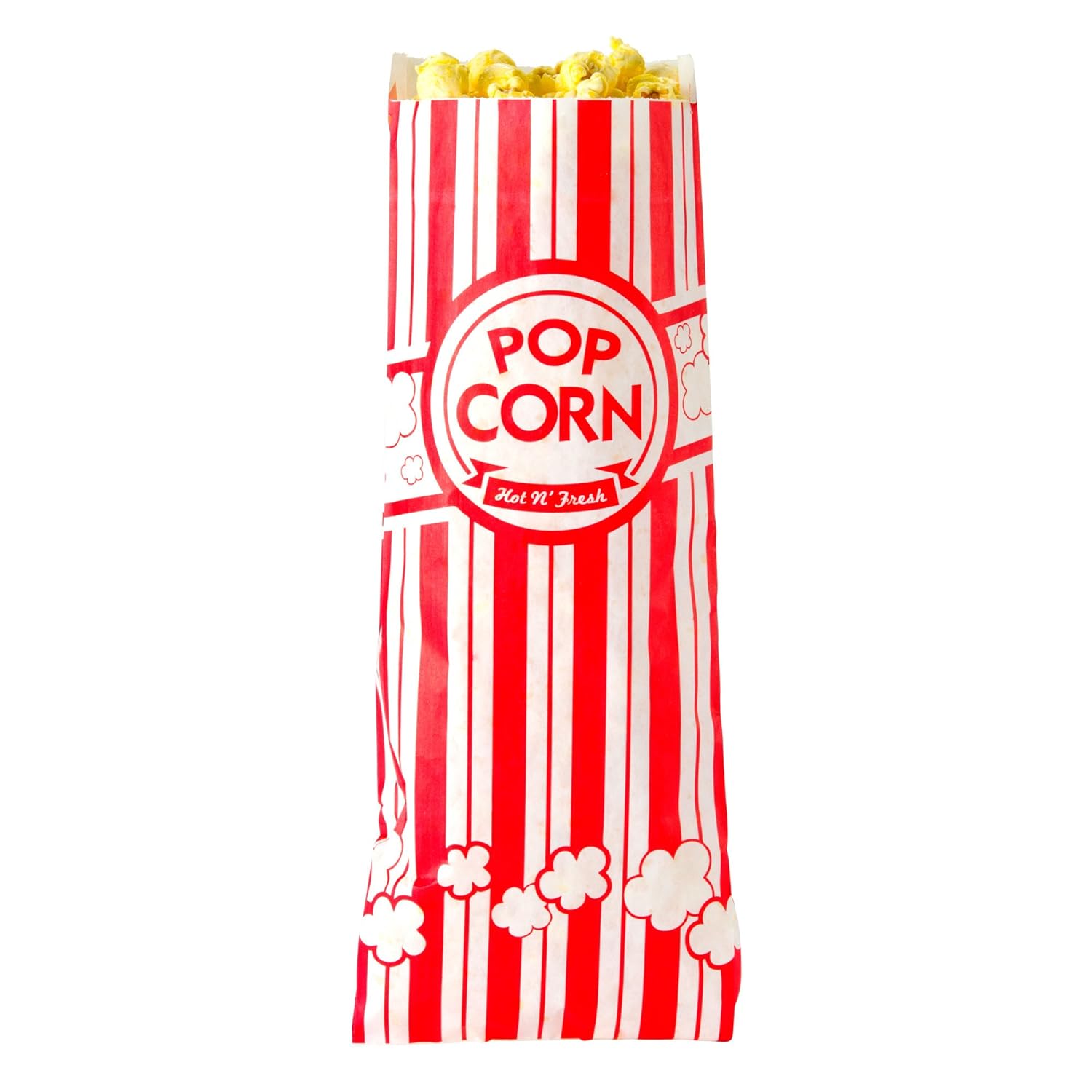 Concession Essentials CE Popcorn Bags-500 Popcorn Bags, 1 oz. (Pack of 500), 2" Height, 3" Width, 8" Length (Pack of 500)