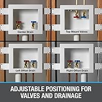 Vista 3 de Oatey 38569 Quadtro Caja de salida para lavadora, martillo, 1/4 vuelta, cobre