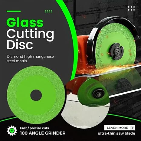 Klyzor Glass Cutting Disc - Klyzor Glass Cutter, Klyzor Cutting Disc, Glass Cutting Disc for Angle Grinder, Glass Cutting Disc 4 Inch for Angle Grinder, for Glass Tile Marble Ceramic Jade (4in/2pcs)