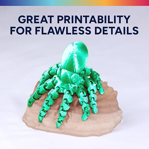 Vista 145 de OVERTURE Filamento de ácido poliláctico de seda, 1/16 de pulgada, acabado bicolor, suave y brillante, carrete 2.2 libras, para joyería de cosplay