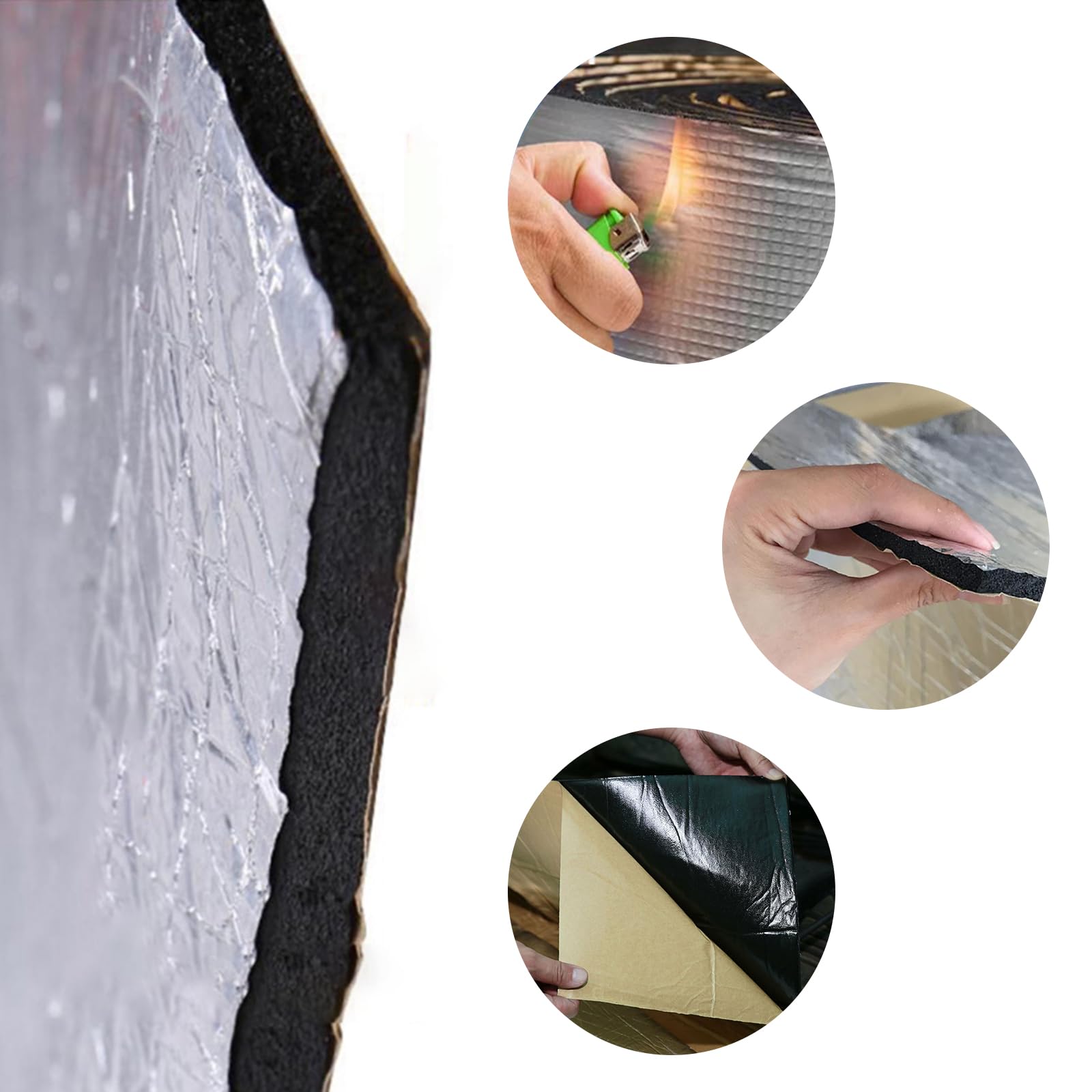 Isolante Antirumore Per Auto - 5 Pezzi, 250x180x10 Mm, Fonoassorbente Per Vibrazioni E Calore - Foto 14