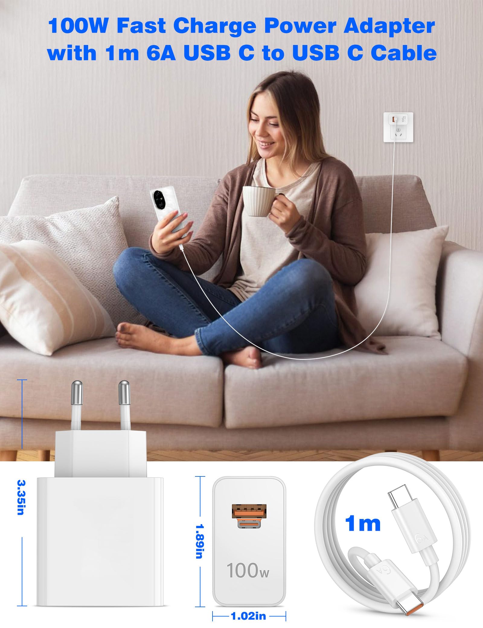 HONOR Adapter Supercharge 66 W oplader voor Honor Original met 6 A oplaadkabel USB C snellader Para Honor Original 400 400 Pro 200Lite Magic6 6Lite Pad 9 Pad 10