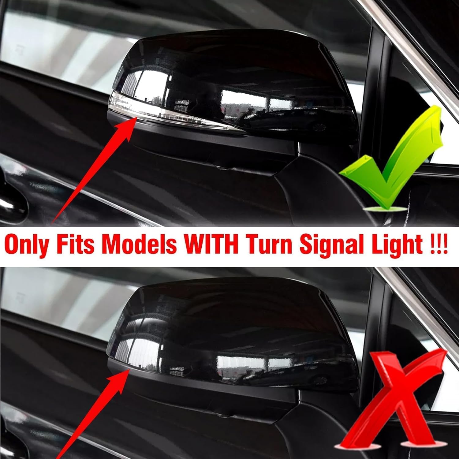 Moonlinks Compatible with Toyota RAV4 2019 2020 2021 2022 2023 2024 Right Side Mirror Cover Replacement, Glossy Black Right Passenger Side Door Rearview Mirror CapTrim for RAV4 RH