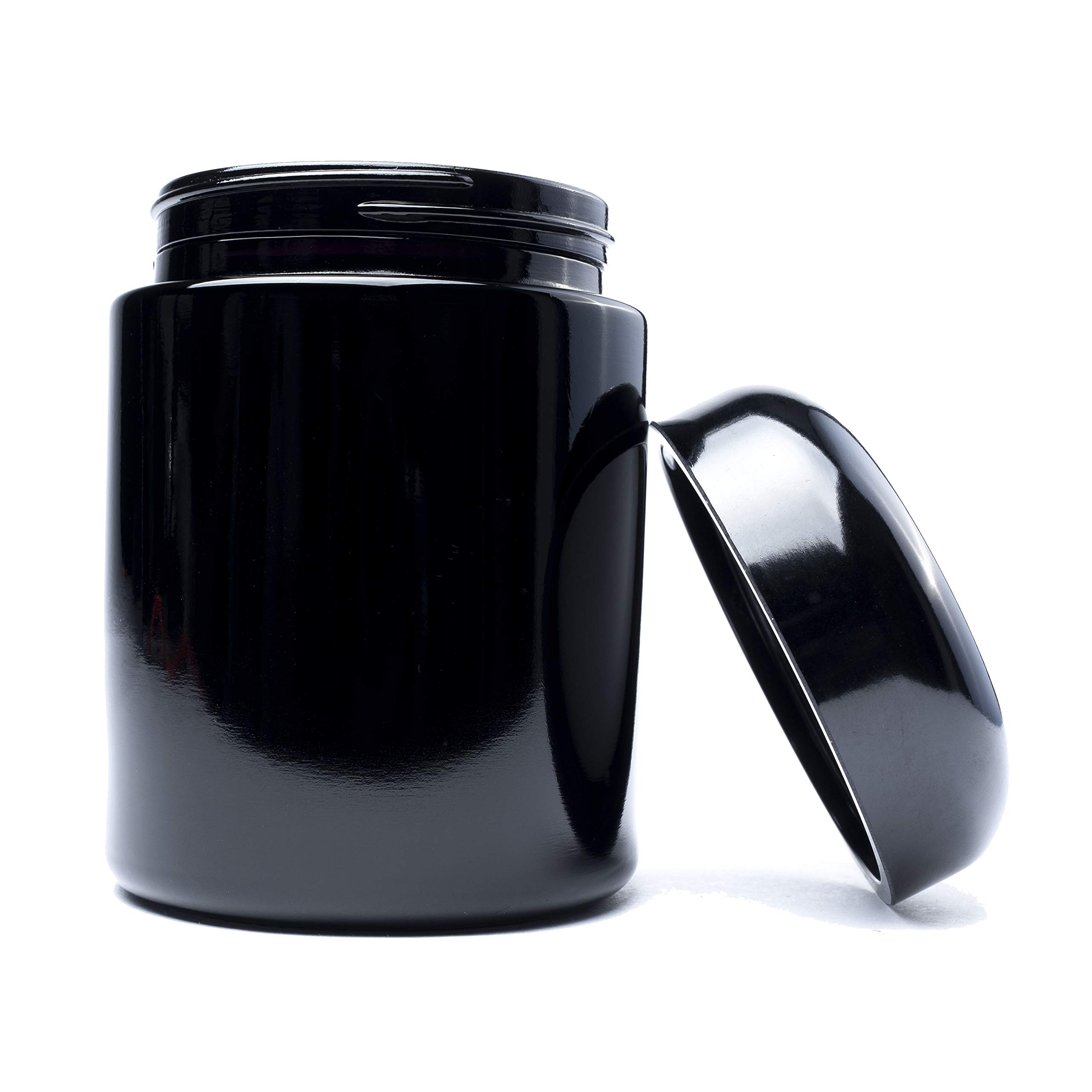 Stash Storage Metal Tub - Airtight Ultra Violet Glass Smell Proof & Clear Stash Jar for Herb Storage, Odour/Smell Proof Container, Refillable Herb Container | 100ml (Discreet).