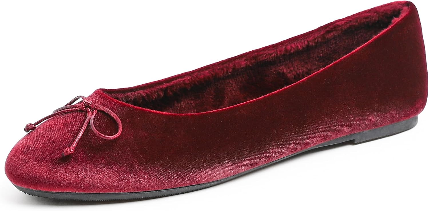 Burgundy Red Velvet Fur Lined