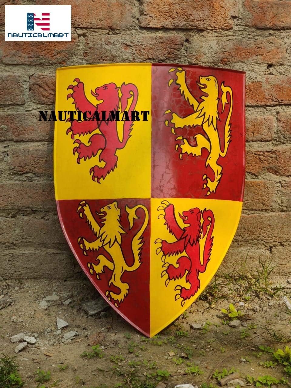 Scottish Rampant Lion Medieval Knight Heater Shield Armour Wooden Battle Shield