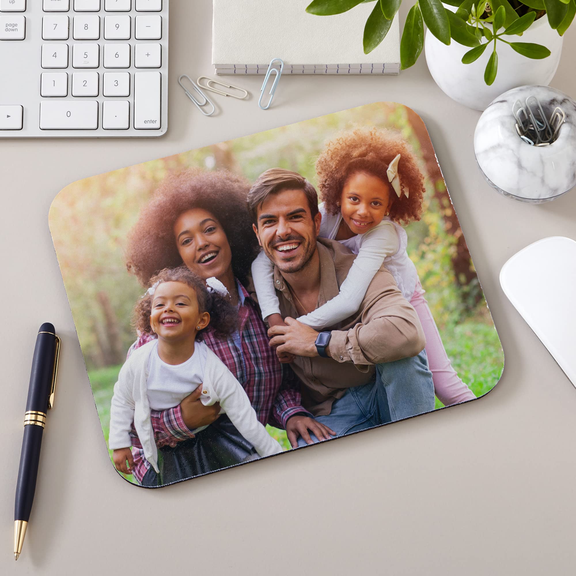 Let's Make Memories Personalized Photo Mouse Pad - for Office - for Her - for Him - Computer Accessory - Upload Any Photo