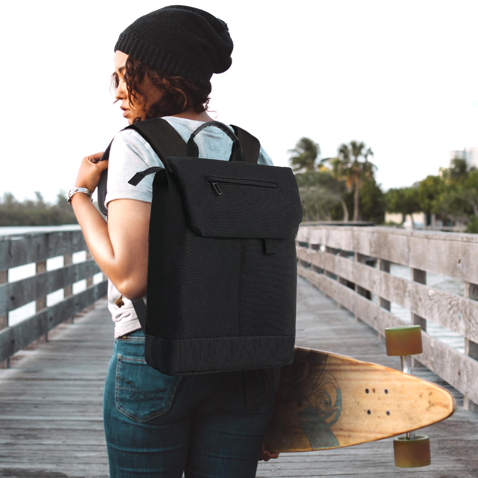 TANTOMI Rucksack Damen Tagesrucksäcke mit Laptopfach & Anti Diebstahl Tasche Reiserucksack Damen Laptop Rucksack Backpack für Ausflüge Uni Schule und Büro