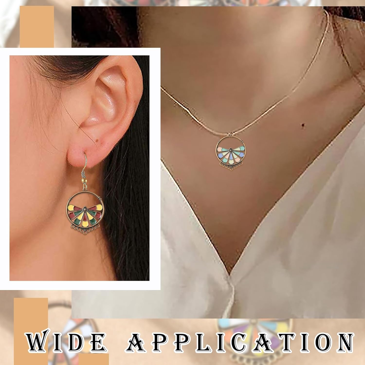 DanLingJewelry 20Pcs Tibetan Style Enamel Chandelier Component Links Antique Bronze Vintage Connector Charms for DIY Boho Jewelry Making - Image 7