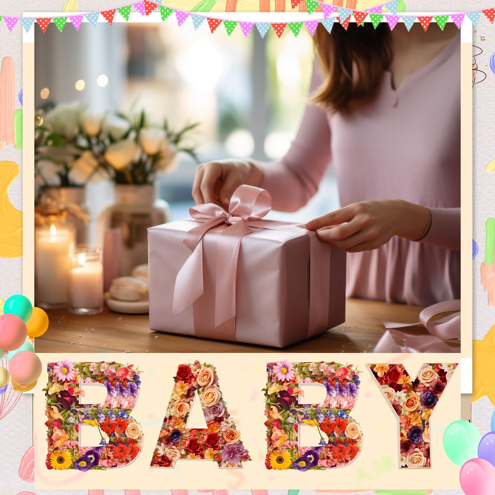 Skyygemm 8 Inch Charcuterie Letters Baby Charcuterie Board Letters Fillable Sweet Chocolate Charcuterie Letter Fillable Box Letters for Charcuterie Fillable Baby Shower Decorations