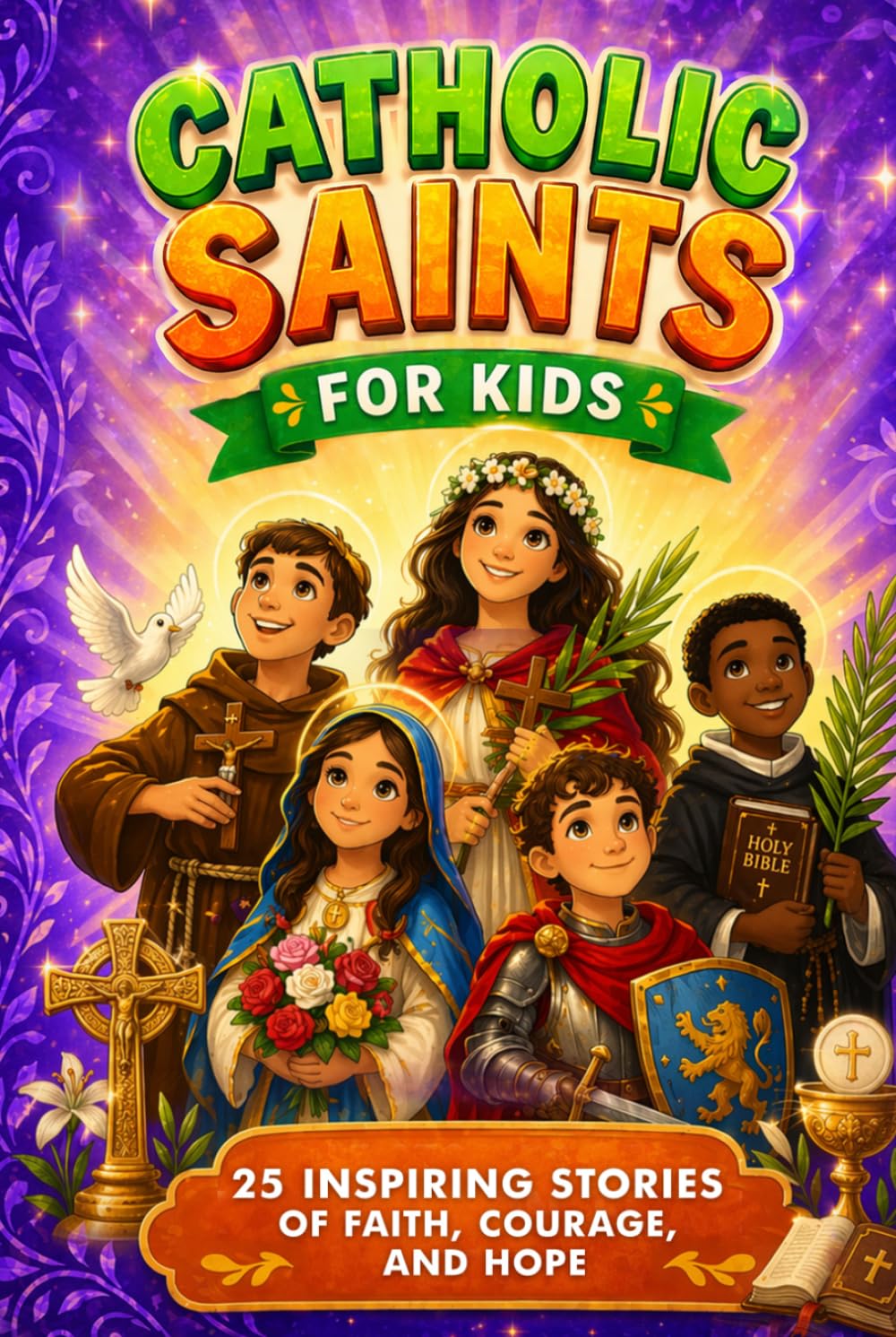 Catholic Saints For Kids: 25 Inspiring Stories of Faith, Courage and Hope That Teach Children Devotion, Prayer and Bible Virtues…With Fun Facts & Trivia (Bedtime Stories Ages 6-12)