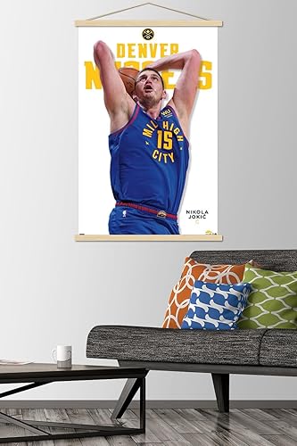Miniatura 2 de Trends International NBA Denver Nuggets - Póster de pared Nikola Jokic Feature Series 23, 22.37 x 34.00 pulgadas, paquete de impresión y colgador de