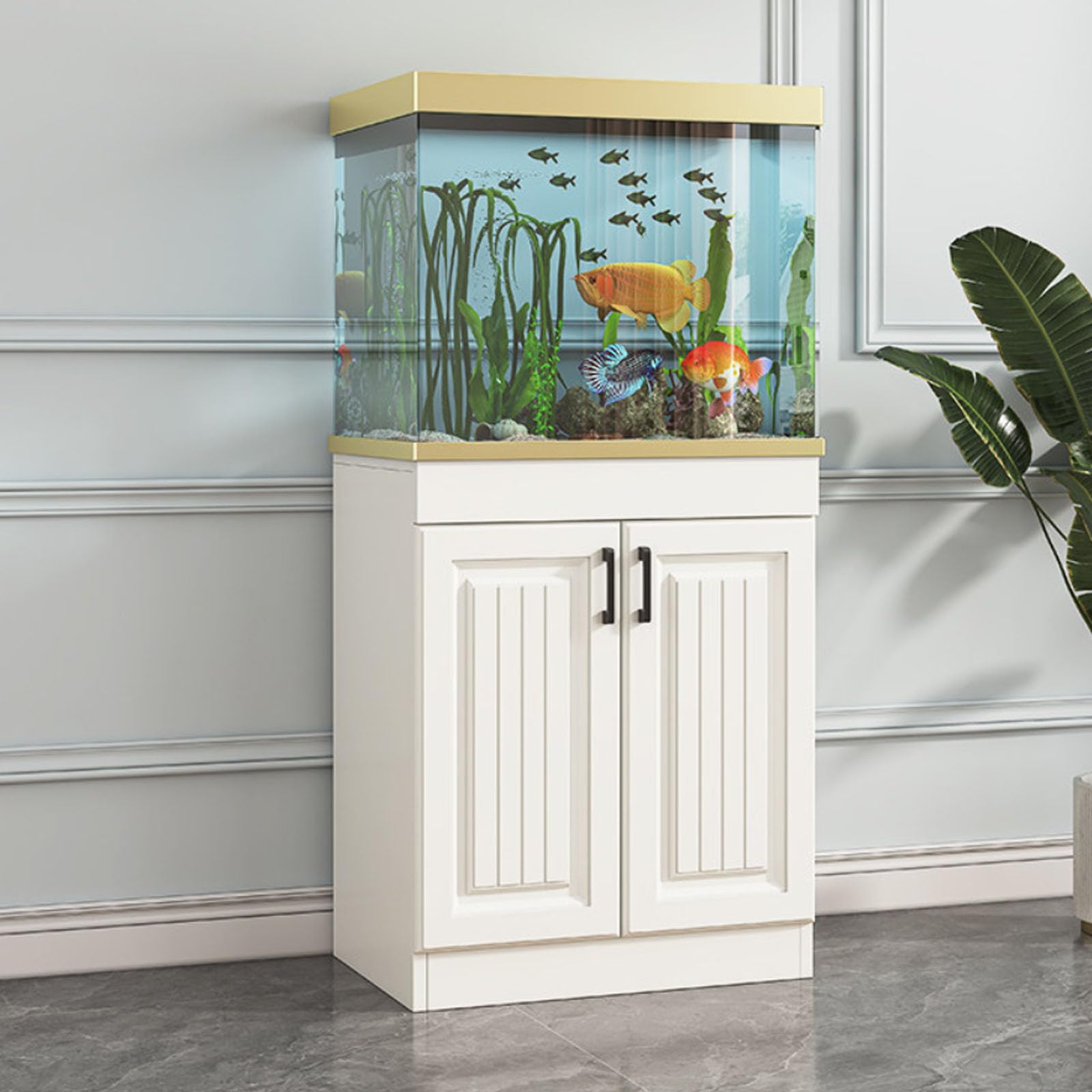 Mueble para pecera de 75 cm de alto ideal para salas de estar y oficinas