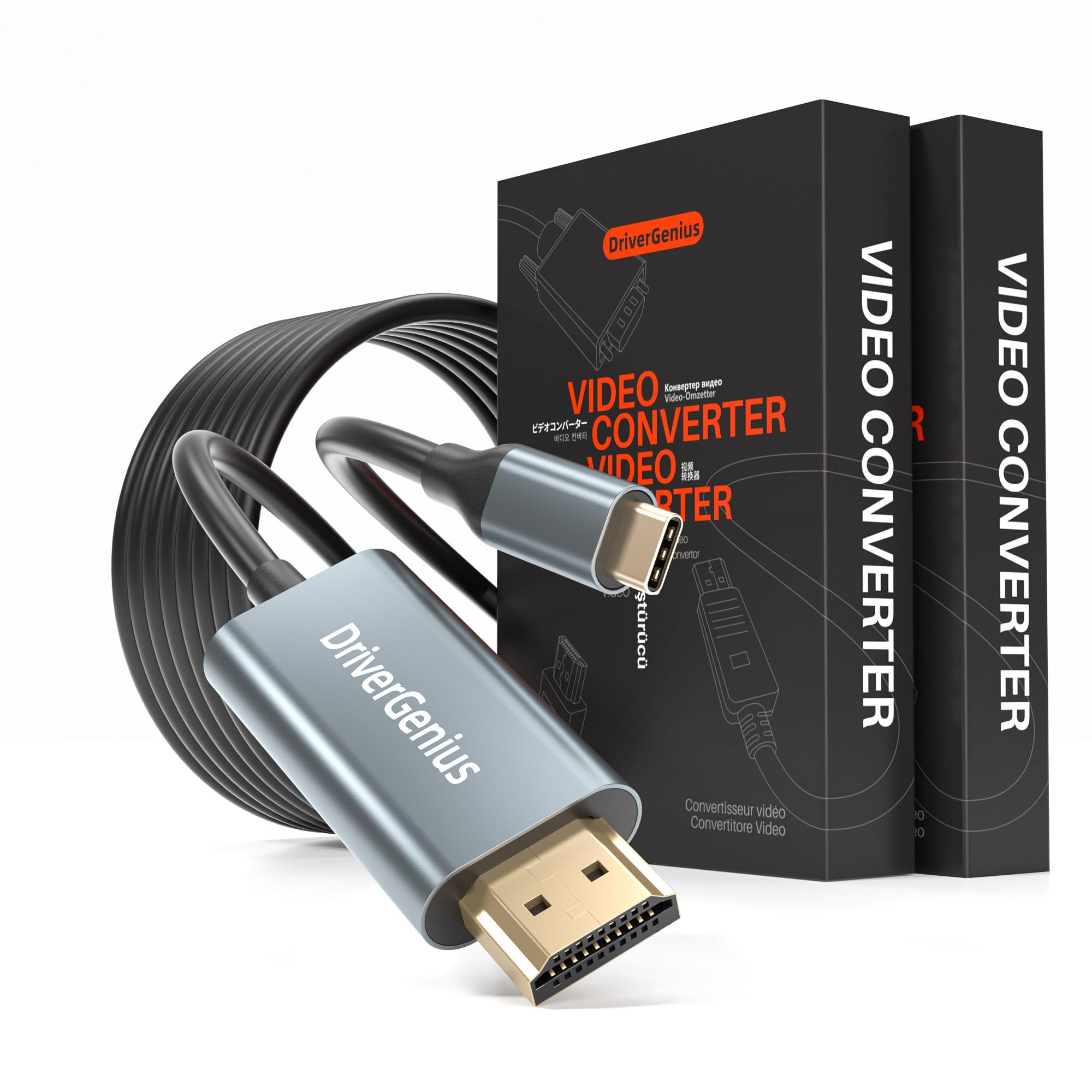 Câble USB-C vers HDMI 4K DP-Alt Mode pour PC portable, console de jeu, 1.8m - 8