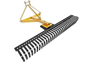 Tractor Rake 3-in-1 for Beautifying Landscape, Leveling Lawn and Gardening