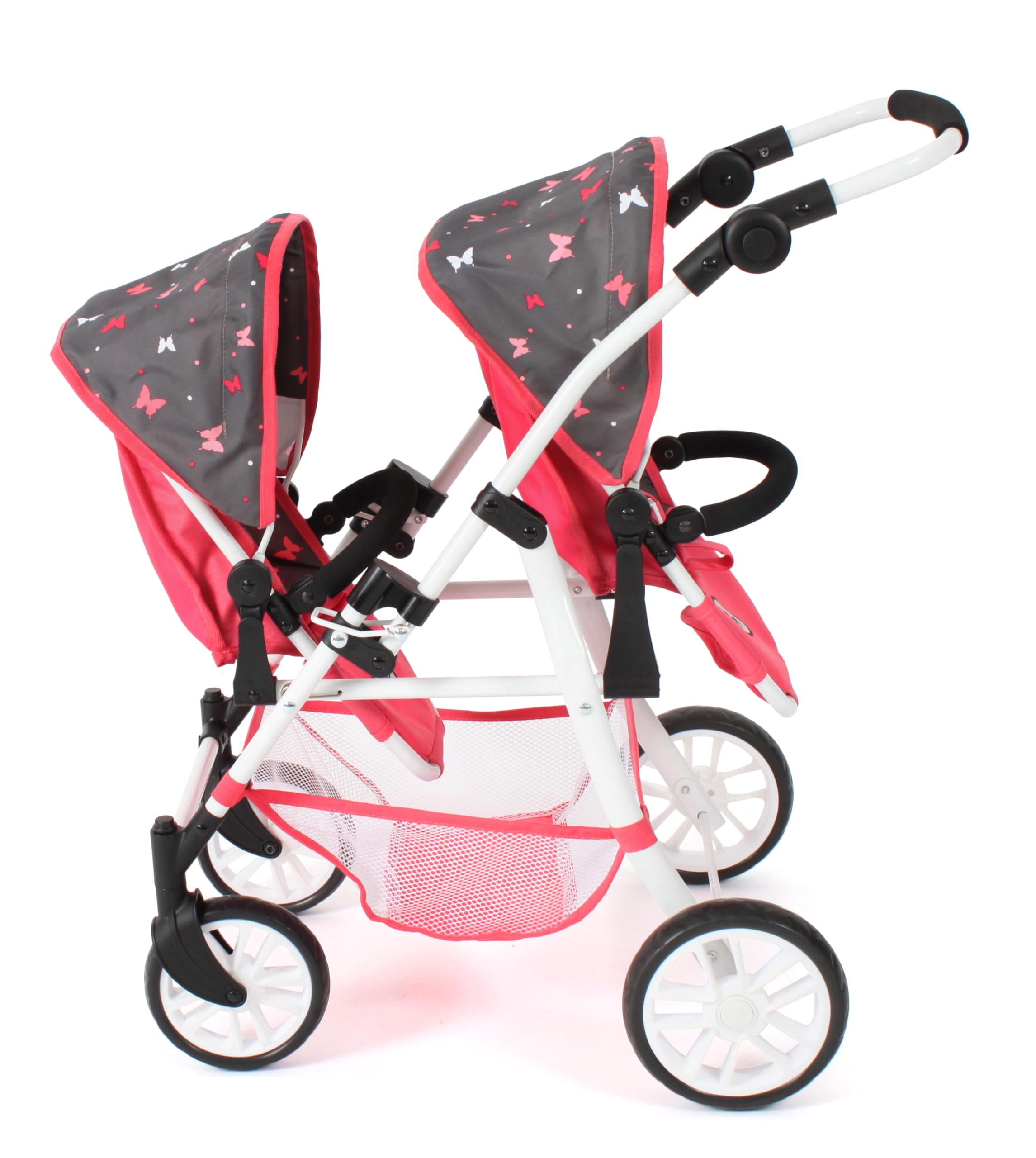 Bayer Chic 2000 - Poussette Pour Poupée Linus Duo, Poussette Jumell Pour Enfants De 4 A 8 Ans Jeans Gris 690 76 Taille Un Amz B0b2