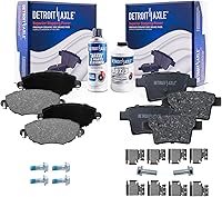 Vista 150 de Detroit Axle - Pastillas de freno para Pontiac Grand Prix 2005-2008, Buick LaCrosse Allure 2005-2009, pastillas de freno de cerámica con repuesto