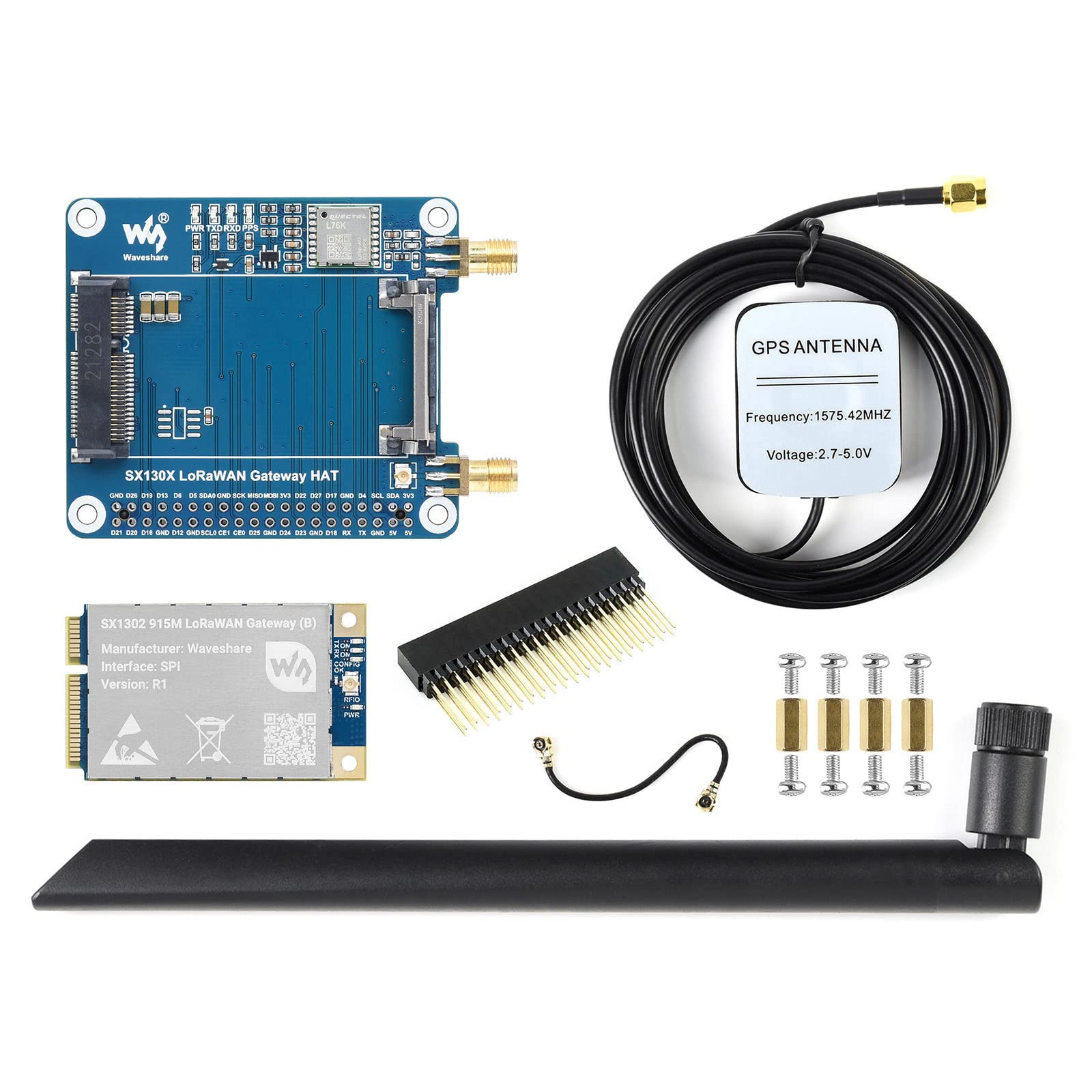 Amazon.com: Waveshare SX1302 915M LoRaWAN Gateway HAT Compatible