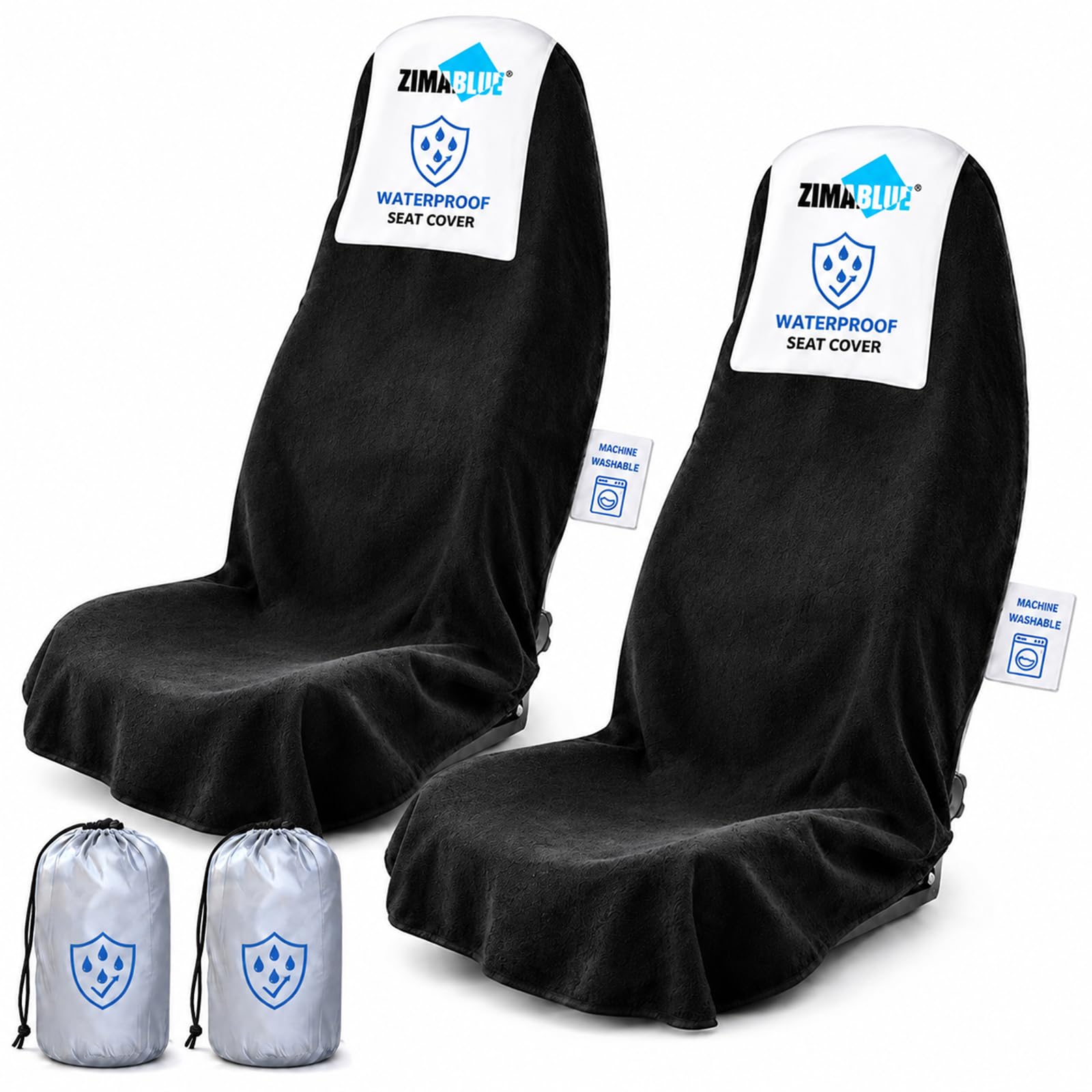 ZIMABLUE 2 Pack Car Seat Covers