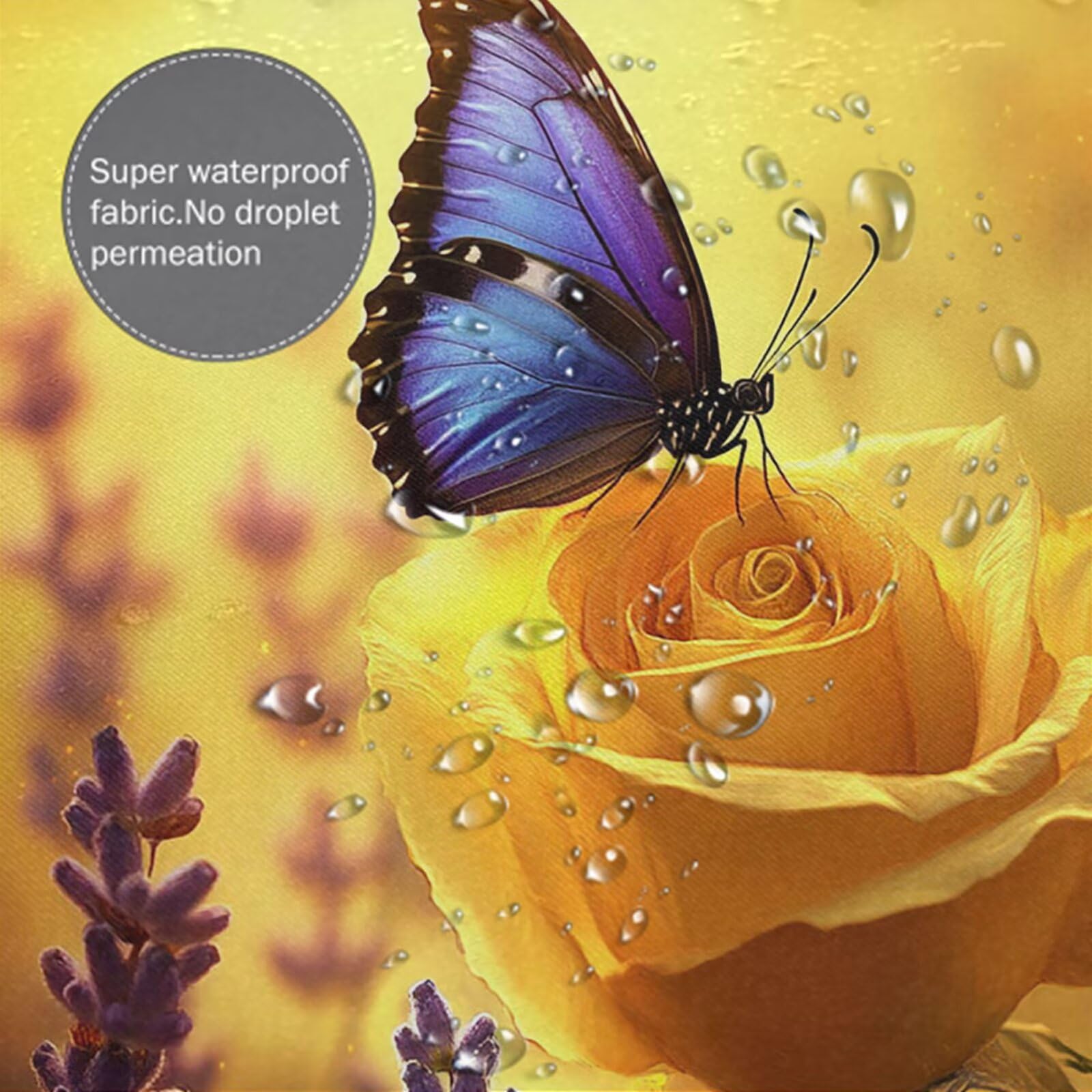 Cortina de Ducha Naranja Cortina Ducha, Antimoho, Tela Impermeable Poliéster, Shower Curtain 200x220 cm con 12 Ganchos y Dobladillo Ponderado, Shower Curtain Lavable para Baño o Bañera, Rosas 3Y#155