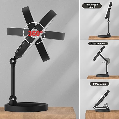 Miniatura 3 de SanaWell Espejo de tocador de maquillaje iluminado montado en la pared de 8 pulgadas con 3 luces de color y atenuación continua, espejo de baño de