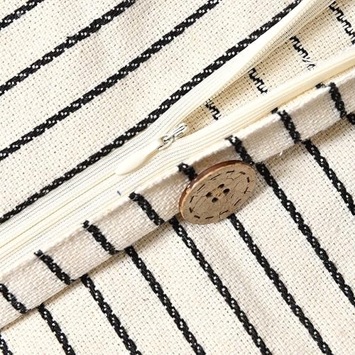 Miniatura 10 de Fancy Homi Paquete de 2 fundas de almohada decorativas de color marrón rústico de 16 x 16 pulgadas con tres botones para sofá, cama, sala de estar,