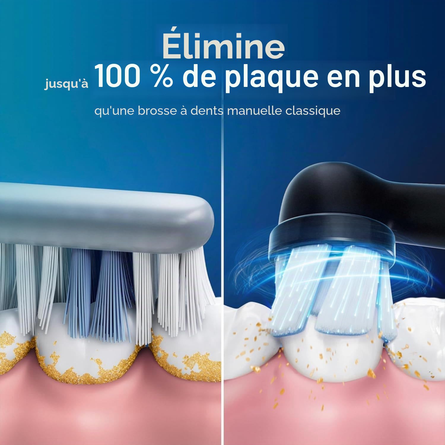 Oral-B iO Series 2 Brosse à dents électrique, 1 brosse, 3 modes de brossage, technologie magnétique, étui de voyage, conçue par Braun, noir nuit