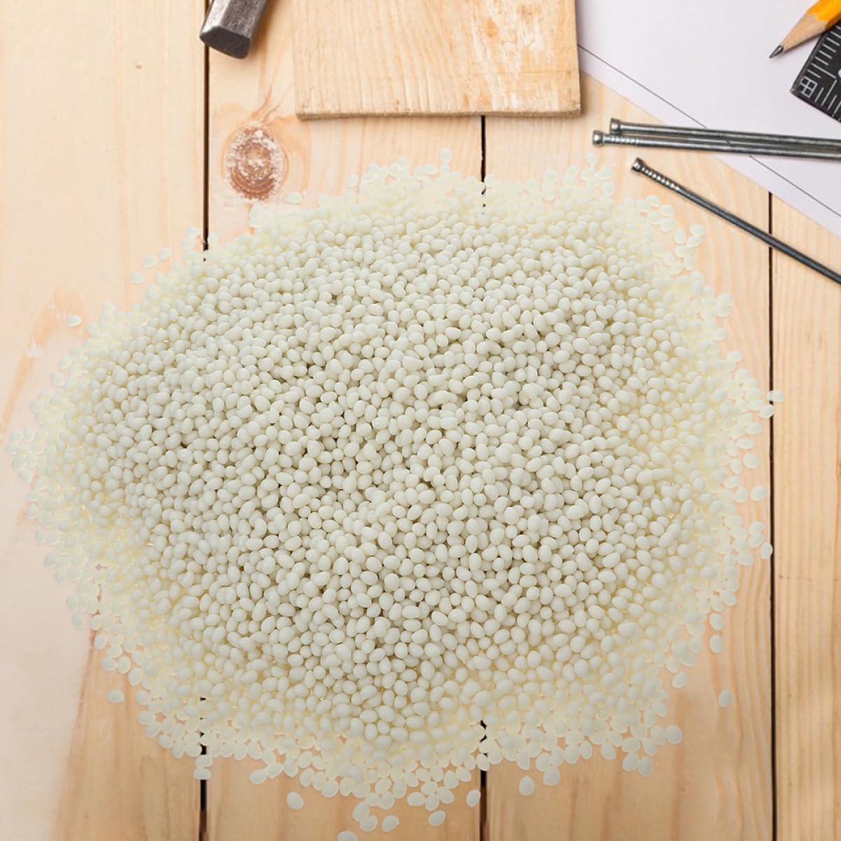 Granuli di Colla a Caldo 1kg Bianco per Bordatura Mobili | Pvc, 1 Confezione, per Finestre e Armadi, per Fai da Te e Lavori di Rifinitura