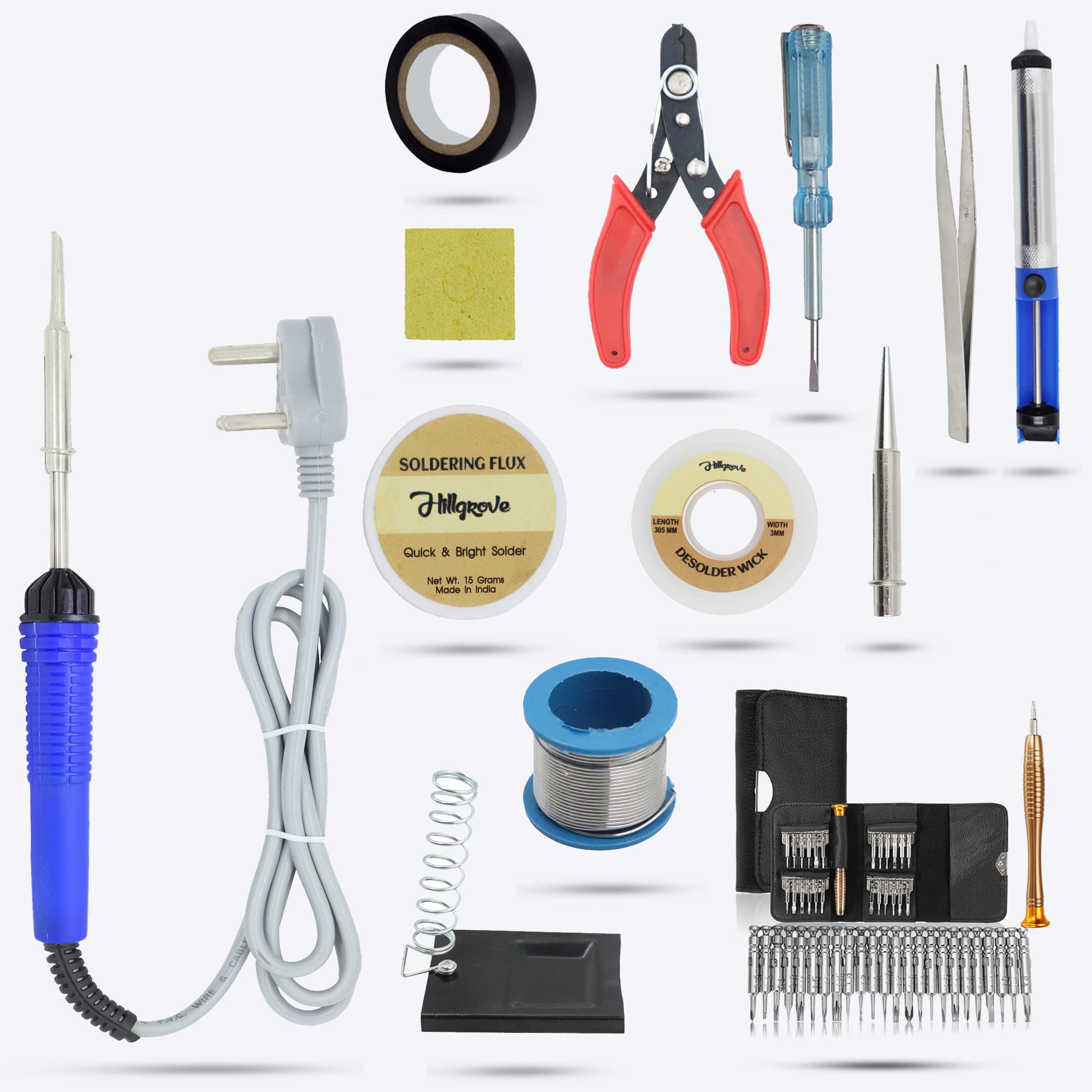 Hillgrove HGCM109M1 Electronic 13in1 Mobile Soldering Iron Equipment Tool Machine Combo Kit Set with 25in1 Screwdriver Set 25 W Simple (Flat Tip) (B09T9KYZ79) Amazon Price History, Amazon Price Tracker