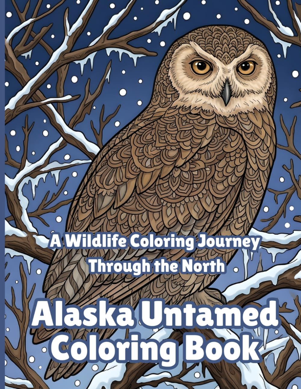 Alaska Untamed A Wildlife Coloring Journey Through the North: Coloring Book for Adults and Teens