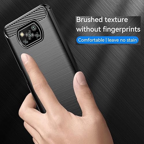 Miniatura 5 de Sidande Funda para Poco X3 NFCPoco X3 ProPoco X3 Caso, cubierta ultra delgada del teléfono con absorción de impactos Fibra de carbono TPU Fundas