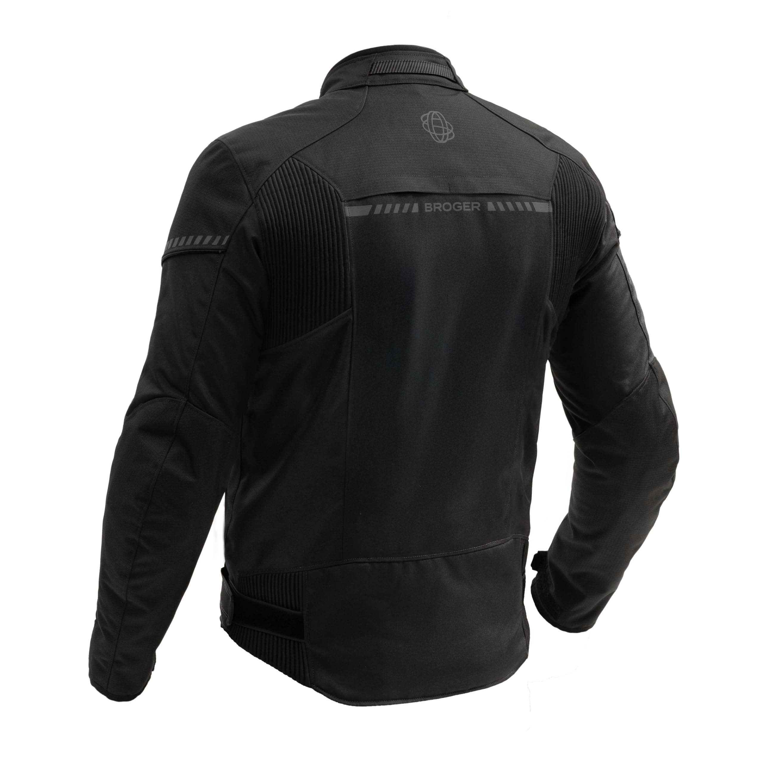 BROGER Grid Motorradjacke Herren | Textil | Ellbogen und Schulterprotektoren | Tasche für Rückenprotektor | Wasserdichte Membran | Abnehmbar Thermofutter | Schutzstufe AA | Größen bis 7XL