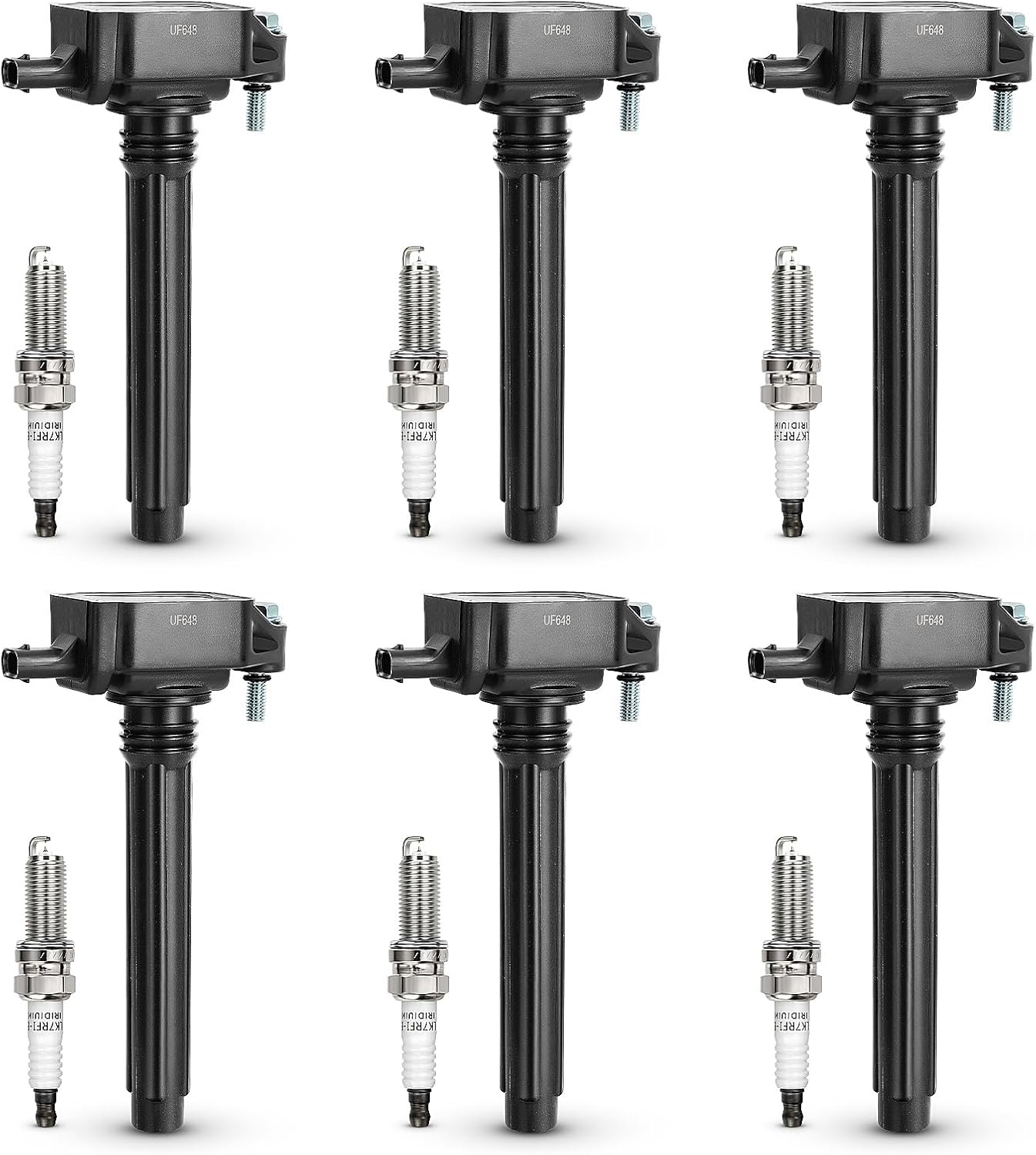 UF648 Ignition Coil &97390 Double Iridium Spark Plug For Chrysler 200 300 TOWN & COUNTRY/Dodge Avenger Challenger Charger Durango Grand Caravan Journey/Jeep Wrangler/Ram 1500 2500 3500 C1791 UF648 UF648 Ignition Coil &97390 Double Iridium Spark Plug For Chrysler 200 300 TOWN & COUNTRY/Dodge Avenger Challenger Charger Durango Grand Caravan Journey/Jeep Wrangler/Ram 1500 2500 3500 C1791 UF648