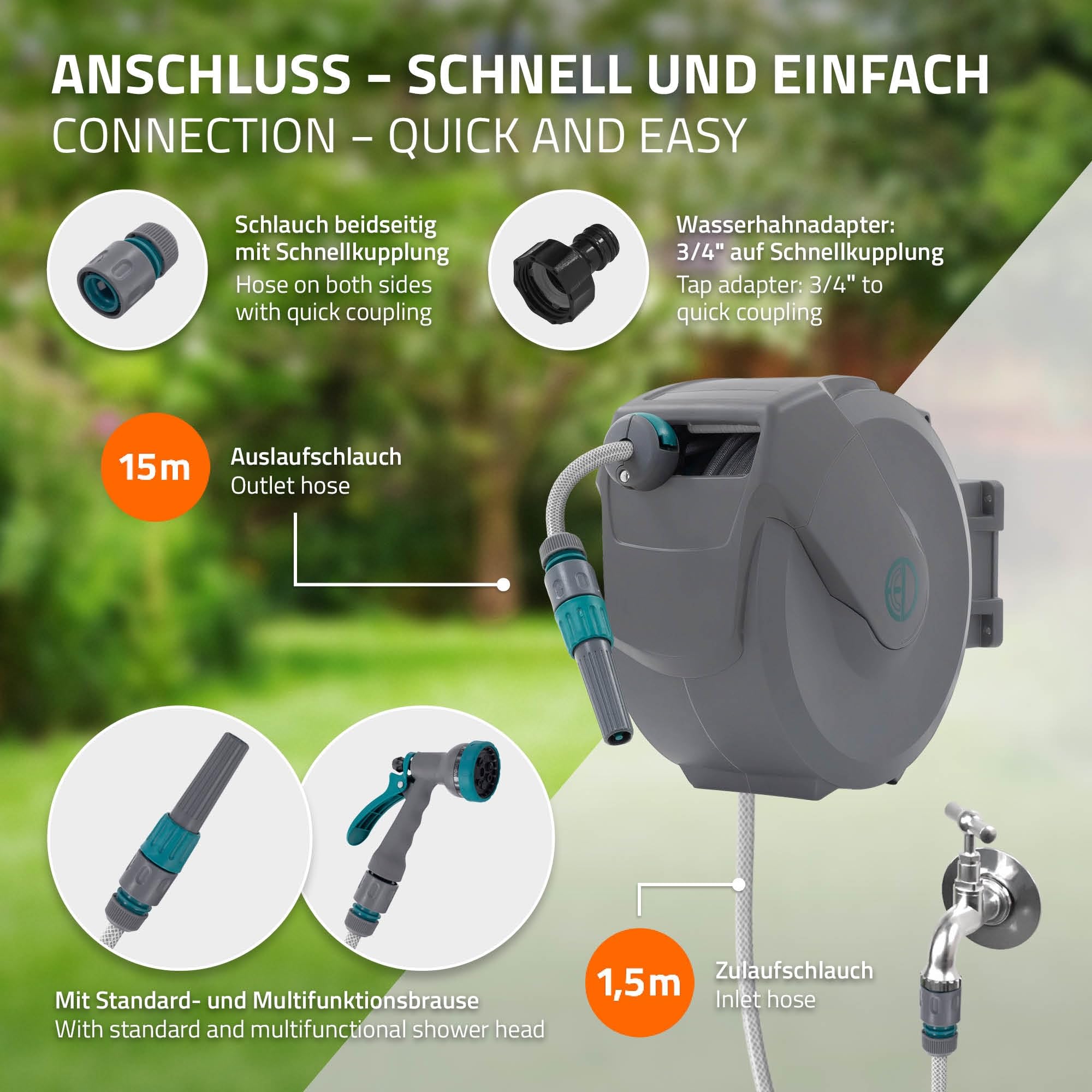 ECD Germany Kunststof tuinslanghaspels kopen? | Laagste prijs