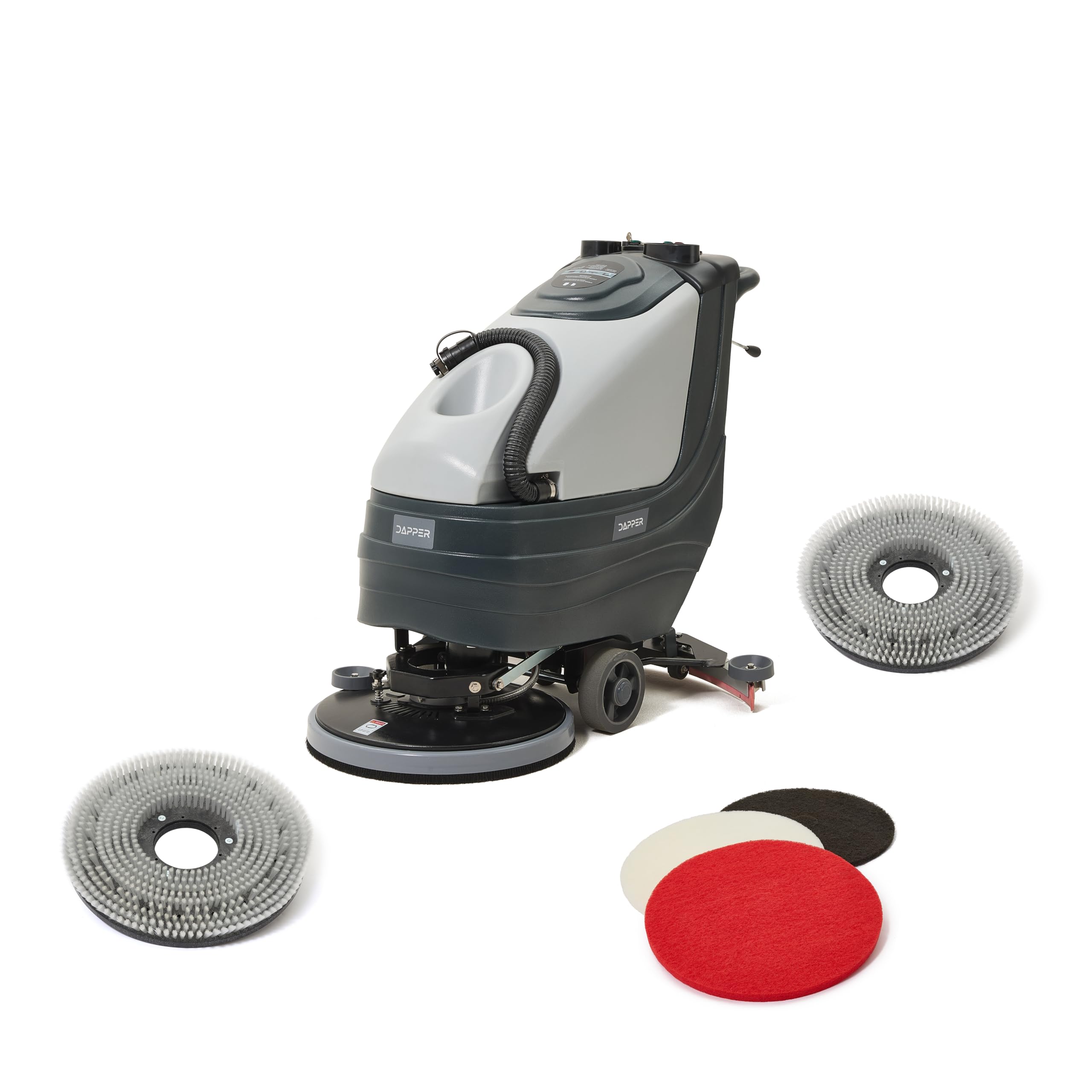 Battery Powered Walk Behind Floor and Carpet Scrubber Buffer Polisher 19 Brush 30 Squeegee Width 13 5 gal