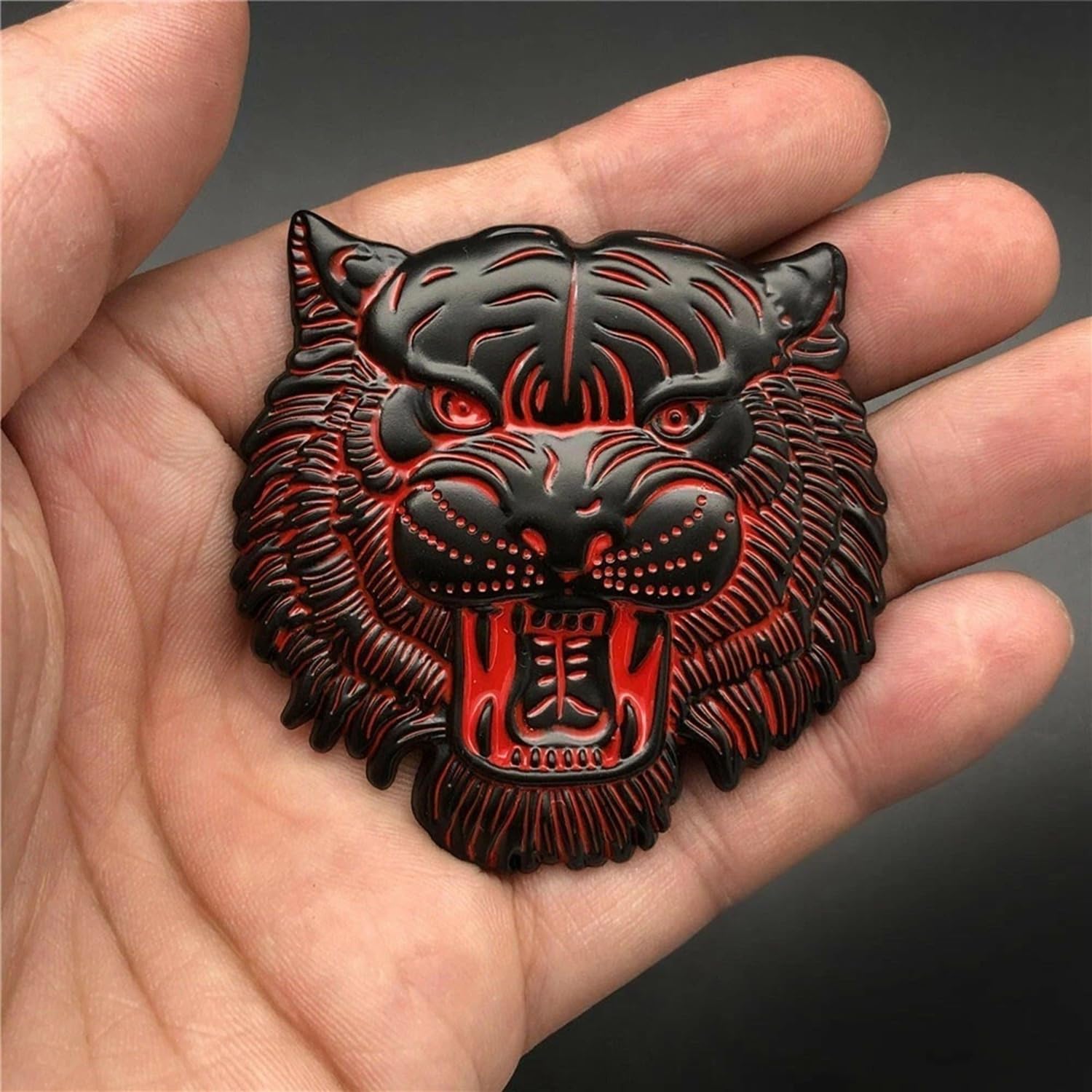 Tiger 3D Metal Emblem Sticker for Thar Facelift 2026 Year Onwards All Models Car Fender Taligate Side Badges/Logo for All Cars & Bikes (Black)-picture-16