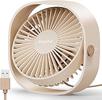 Vista 8 de EasyAcc Ventilador de Escritorio Pequeño USB, Ventilador Slumber Pod [Cabezal Giratorio 360° y Potente] 3 Velocidades Ventilador de Mesa Personal