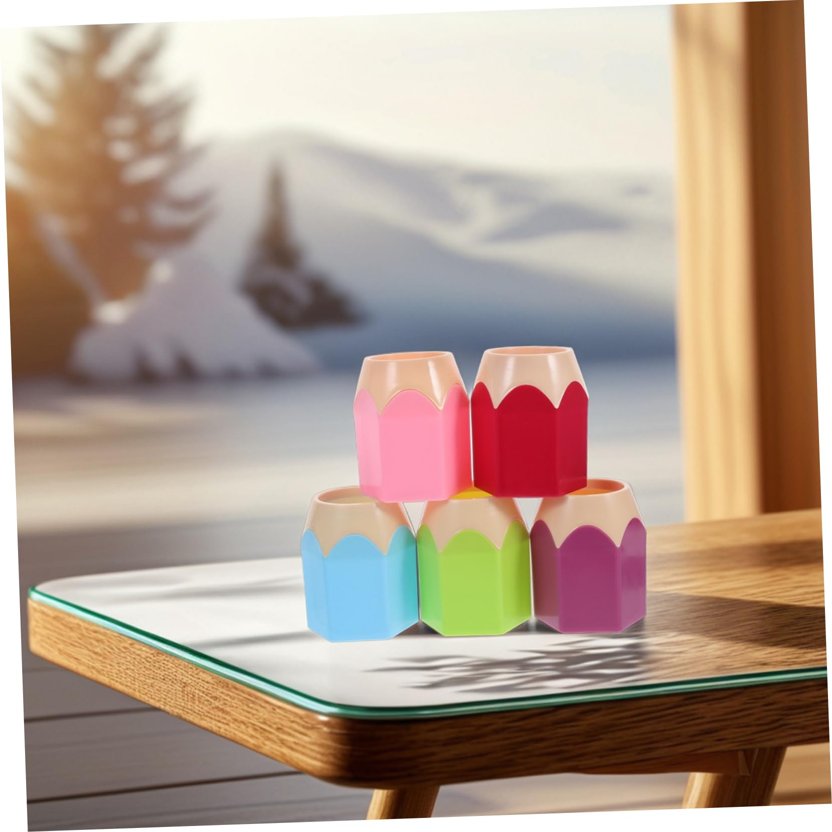 Sewroro 15 Pièces Lot de Pots à Crayons Colorés Multifonctions Rangement Crayon pour Bureau et Salle de Classe Contenant pour Stylos et