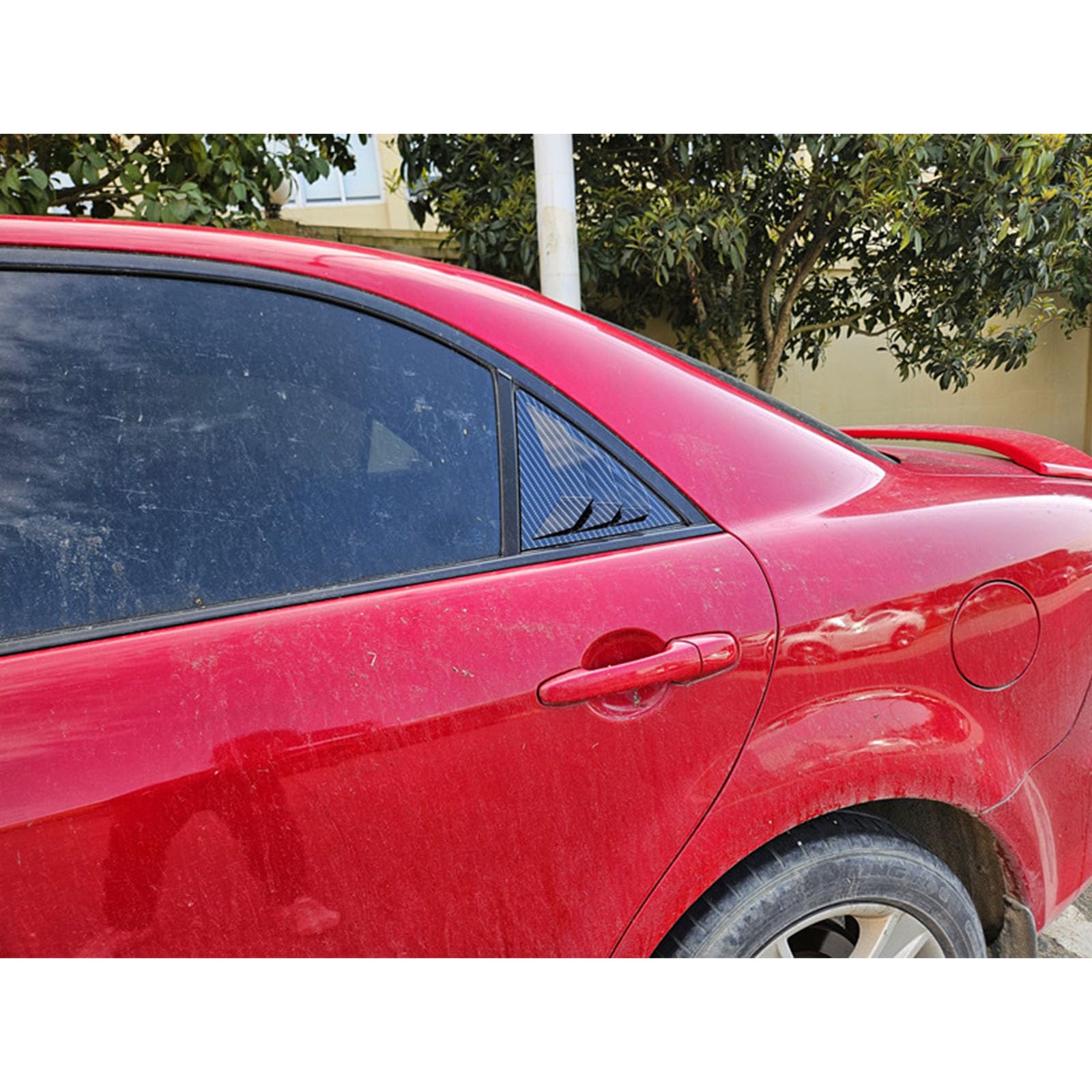 2 szt. do Mazda 6 2003-2016, tylne okiennice samochodowe żaluzje boczne, osłony, wykończenia, akcesoria zewnętrzne ABS, B Carbon Fiber Look