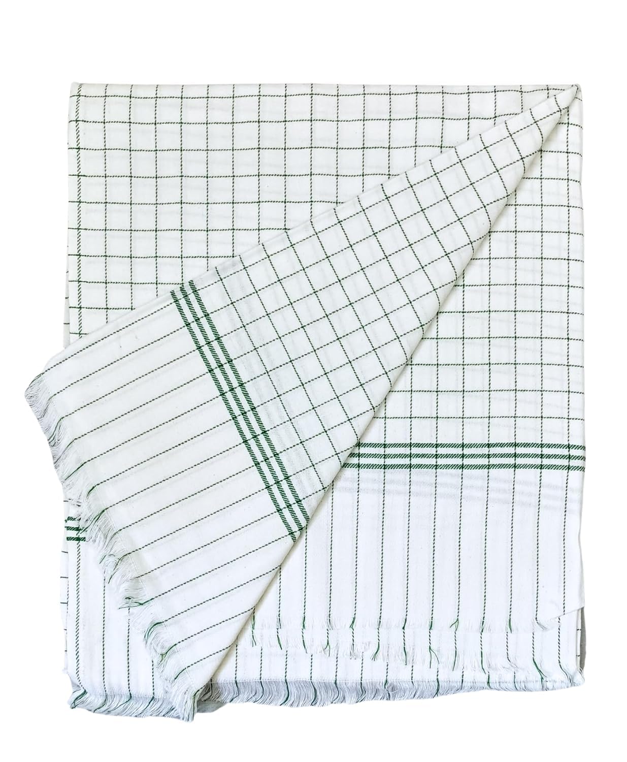 HOLYKRAFT 100% Cotton Soft Beautiful Green Check Single Bed Size Skin Friendly Summer AC Blanket/Khes/Dohar/Top Sheet Set/Chadar/Multi Purpose Use (Green, Single Bed)-image-29