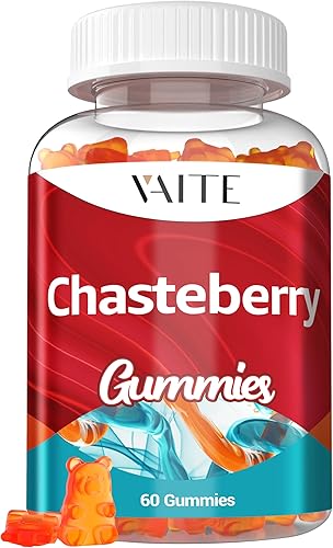 Chasteberry Suplemento para mujer, gomitas Suplementos masticables veganos para equilibrar el apoyo hormonal para mujer, masticables a base de
