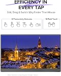 UPERFECT 15.6" Portable Monitor Touchscreen, 10-Point 1080P FHD IPS Portable Screen w/VESA/Smart Cover, Eye Care USB-C Mini HDMI Travel Screen for Laptop/Game Consoles/Phone/Tablet