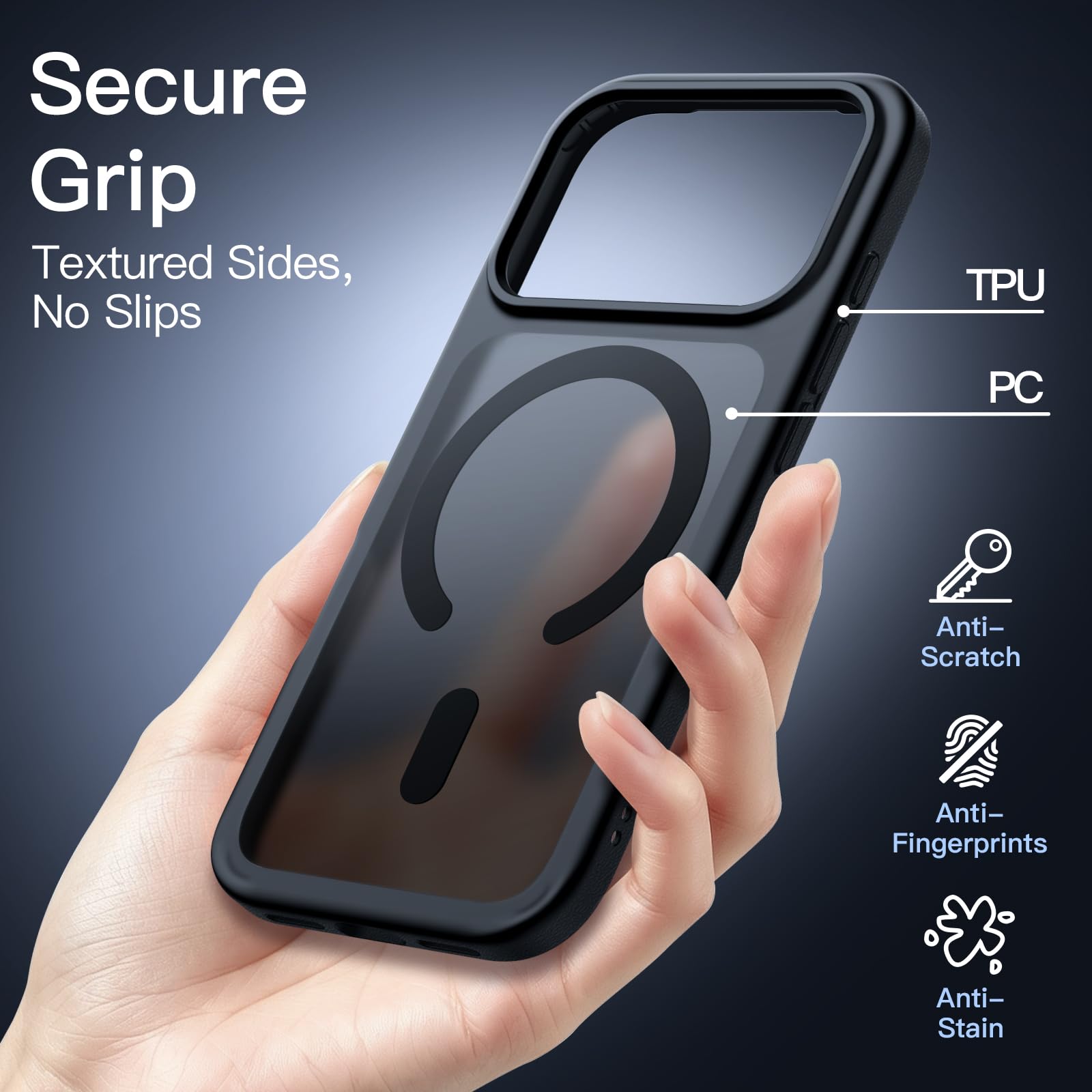 iPhone 18 Pro Magnetic Case - JETech Matte -5