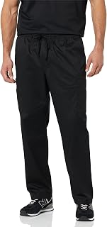 Amazon Essentials Men's Elastic Drawstring Waist Scrub Pants, Straight Leg, Pull-on, Moisture-Wicking