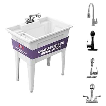【未開封】Utility Crown Original TracksMK+nZk Undermount Single-bowl Farmhouse Kitchen Sink With Tall